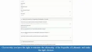 MIGRIS. Filling application for reinstatement of citizenship of the Republic of Lithuania