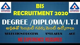 BIS RECRUITMENT 2020||TECHNICAL ASSISTANT,SENIOR TECHNICIAN|DEGREE,DIPLOMA,I.T.I//LATEST JOB UPDATES