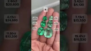 Shop BIG HUGE Loose Real Colombian Emeralds Explained - Value of Oval, Cushion & Emerald Cuts