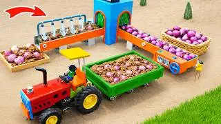 TOP Most Creative Washing Belt Conveyor using Water | Farm Machines | HP Mini DIY Tractor