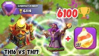 (6100+🏆) TH16 vs TH17 | I&rsquo;m trying this new combo and it bring me to 6,1k 💀🔥