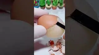 Satisfying Raw Egg Peeling & Name Writing Art | Relax and ASMR