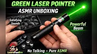 Green Laser Pointer ASMR Unboxing | Satisfying Sounds & Relaxing Gadget Review