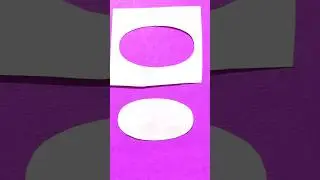 Cut an oval shape inside irregular shaped paper #papercutting #oval #shape #shorts