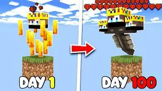 Playing As MOBS On ONE BLOCK In Minecraft