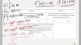 integral word problems gravity