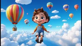 Hot Air Balloon Up So High | Sky Adventure Song for Kids | Float, Fly & Touch the Clouds! 🎈☁️🌈