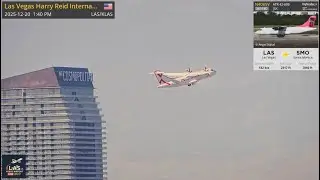 JSX ATR 42-600, N408SV, Defying gravity as it departs LAS Vegas. Do those propellers not spin?