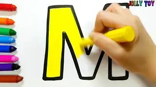 Learn Alphabet A to Z coloring and drawing Learn Colors for kids   Jolly Toy Art ☆