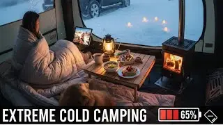 ⛄बर्फ़, सुकून और एक शांत रात | Extreme Cold Camping Sleep Story ❄️🌙#oitbuild 