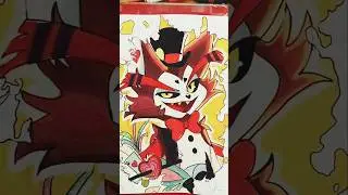 drawing husk💖✨️ spill art 🎨 ✨️ hazbin hotel #drawinganime