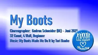 Linedance  - My Boots  -  Demo & Teach