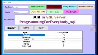How to query to Sum Multiple Rows to Get total sum using programmingforeverybody_sql