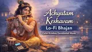 Achyutam Keshavam Lo-Fi Bhajan | Calm Krishna Devotional Music for Peace & Meditation #krishnabhajan