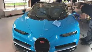 Bugatti Chiron Fl&uuml;ssigglas Beschichtung Veredelung VORBEREITUNG