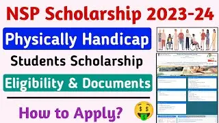 Physically Handicap Students Scholarship 2023-24 | Nsp physically handicap students scholarship 2023