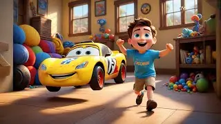 Three Toy Cars Go Zoom Zoom Zoom | Vehicle Song for Kids | Nursery Rhymes and Learning Songs
