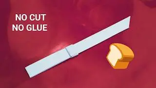 ORIGAMI KNIFE | How to Fold paper knife | DIY | How to Make | Fold Tutorial | NO GLUE, NO SCISSORS.