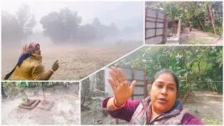 Itna jyada kohra ke kuchh dikhai nahin de raha 😱#my village vlog 