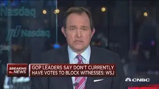 Breaking News: GOP leaders say they don't currently have votes to block witnesses: WSJ