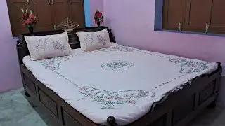 Dusutti ka Chader | Hand embroidery bedsheet design | Dusuti Chadar phul banaye | hand embroidary