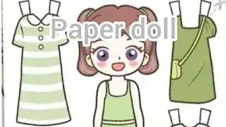 How to make a paper doll //doll clothes/bed##paper doll