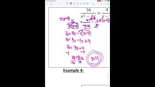 Math 30-2 - Rationals - Lesson 6 Solving Rational Equations