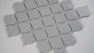 Gray Glossy Arabesque Mosaic - 101414502
