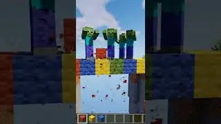 Minecraft RTX Cute Zombies Build Bridge Animation #minecraft #shorts #cartoon