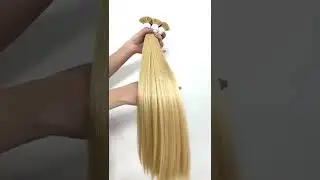 Blond flat tip hair | Bibo Hair Vietnam +84828210888 #hairfactory #keratinhair #hairextensions #hair
