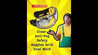 Stay Safe with DEWALT DPG82-11 Concealer Clear Anti-Fog Dual Mold Safety Goggle! 🛠️👓