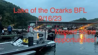 Major League Fishing BFL Lake of the Ozarks 9/16/23.  I missed some opportunities to do well!