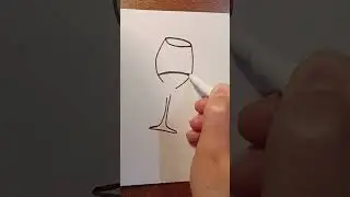 how to draw a wine cup