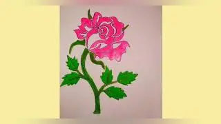 flower painting easy step by step//pink flower painting easy//simple pink flower painting//flower//