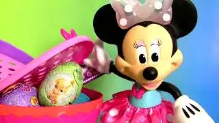 Minnie Mouse Picnic Basket Toy with Play Doh Clay Surprise Eggs from Disney Minnie's Bow Tique