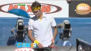 Amazing soft half-volley by Xavier Malisse