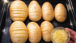Stuffed Hasselback Potatoes With Cheese Topping | Crunchy on the Outside, Creamy Inside!