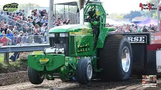 Tractor Pulling 2025: BSTP Super Farm Tractors pulling in Monroe, WI. Green Co. Fall Nationals