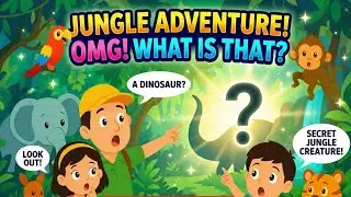 Jungle Adventure Kids Cartoon with Lyrics | Fun Learning Video | WigglePop
