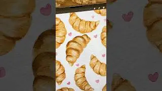 How to draw croissant procreate digital watercolor #procreate #digitalart #art #drawing #howtodraw