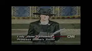 Lady Jane Fellowes (Princess Diana's Sister) Reads at Funeral 09-06-1997