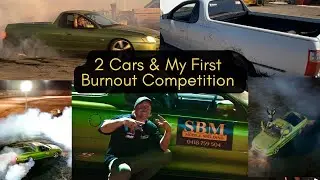 2 Cars My First Burnout Comp! (GOES WRONG)