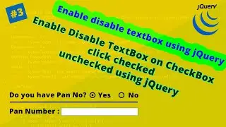Enable Disable TextBox on RadioButton using javascript and jquery || disable textbox by jquery