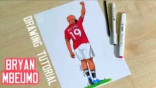 How to draw Bryan Mbeumo / How to draw Manchester United players