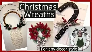 Christmas Wreaths - Farmhouse - Boho - Traditional - Modern - A Wreath for every home decor style