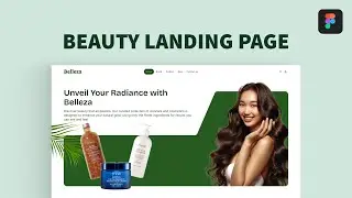 Simple Beauty Landing Page Animation | Web UI Design | Figma Tutorial