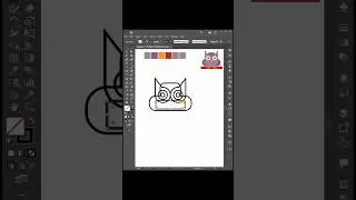 How To Draw Owl Speed Drawing in Adobe Illustrator #shorts