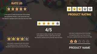 Cartoony Style Star Ratings Overlay Motion Graphics Templates