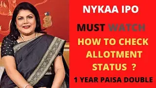 Nykaa ipo allotment status | Nykaa ipo | Nykaa ipo gmp | Nykaa ipo gmp review | time | today