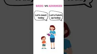 Basic VS Advance English #shorts #shortfeed #ytshorts #Englishlearning #English